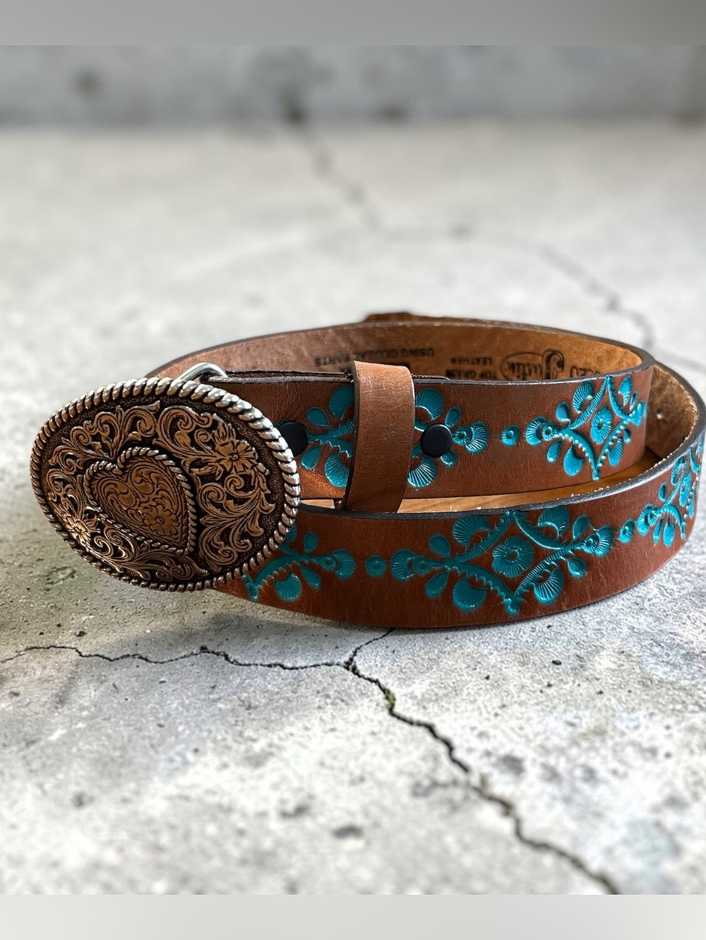 Justin leather belt